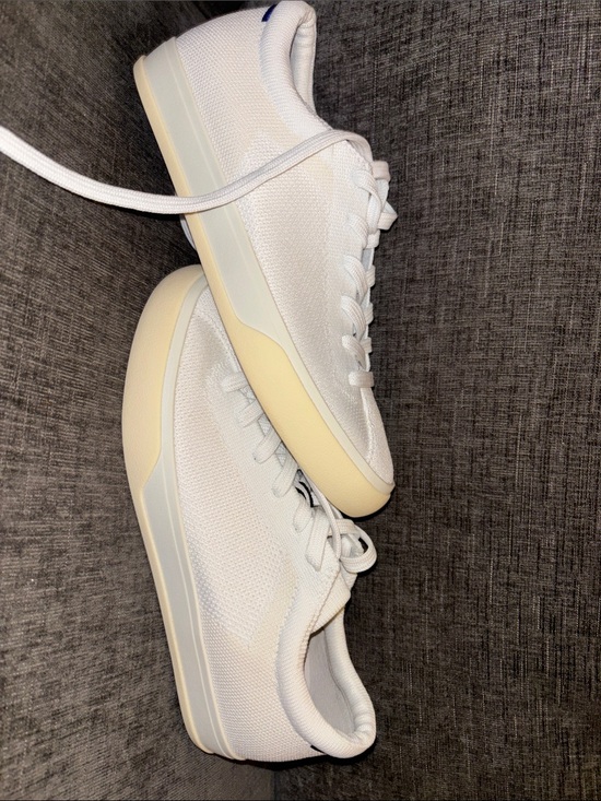 Rothy's Shoes - Rothy's White Knit Low-Top Sneakers with Cream Soles